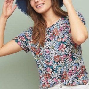 Anthro 40 of 52 Conversations Floral T-shirt M